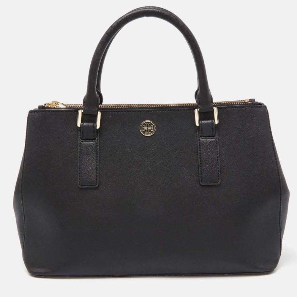 Tory Burch East West Double Zip Leather Large Tote